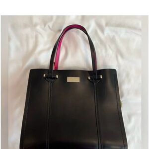 Kate Spade | Arbour Hill Small Elodie Leather Satchel, Black/Pink